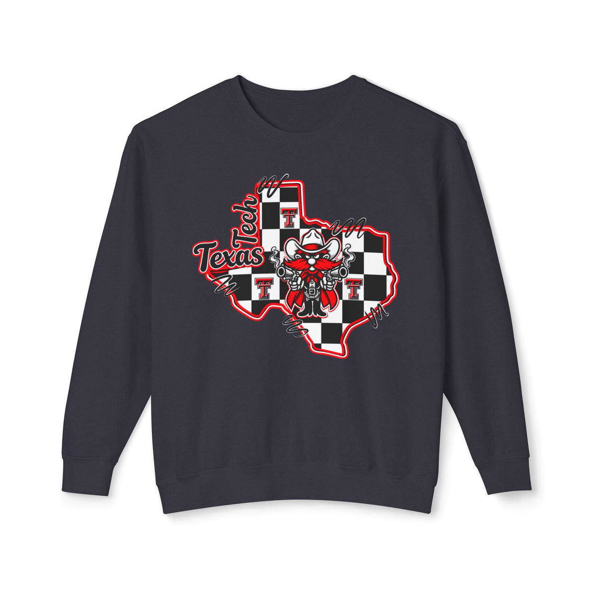 Texas Checkerboard Cowboy Crewneck Sweatshirt