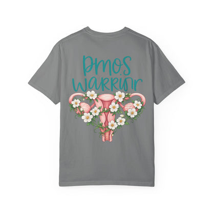 T-Shirt — PMOS Warrior Floral Uterus Support Tee