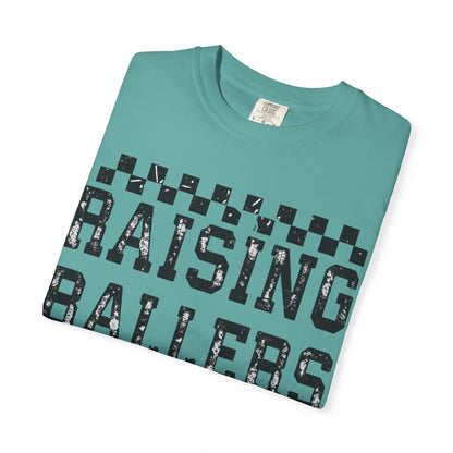Raising Ballers T-Shirt — Vintage Checkerboard Kids Basketball Parent Tee