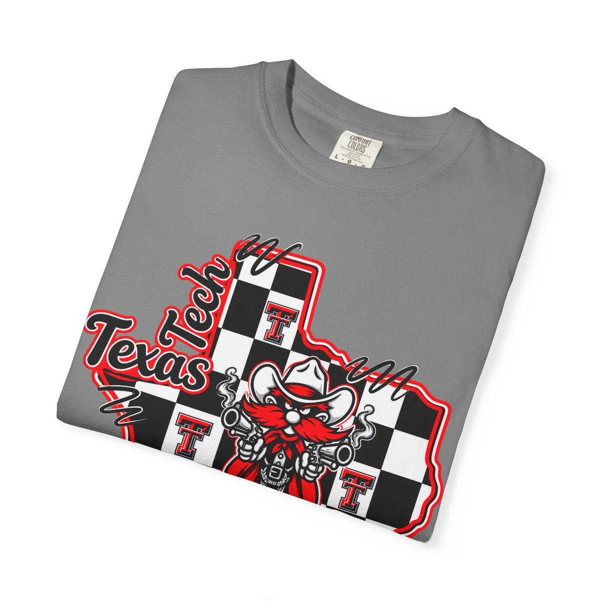 Texas Checkered Bull T-Shirt — Retro Cowboy State Graphic Tee