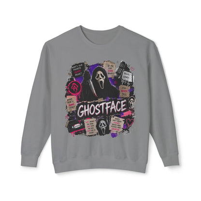 Ghostface Crewneck Sweatshirt – Halloween Horror Mask Graphic