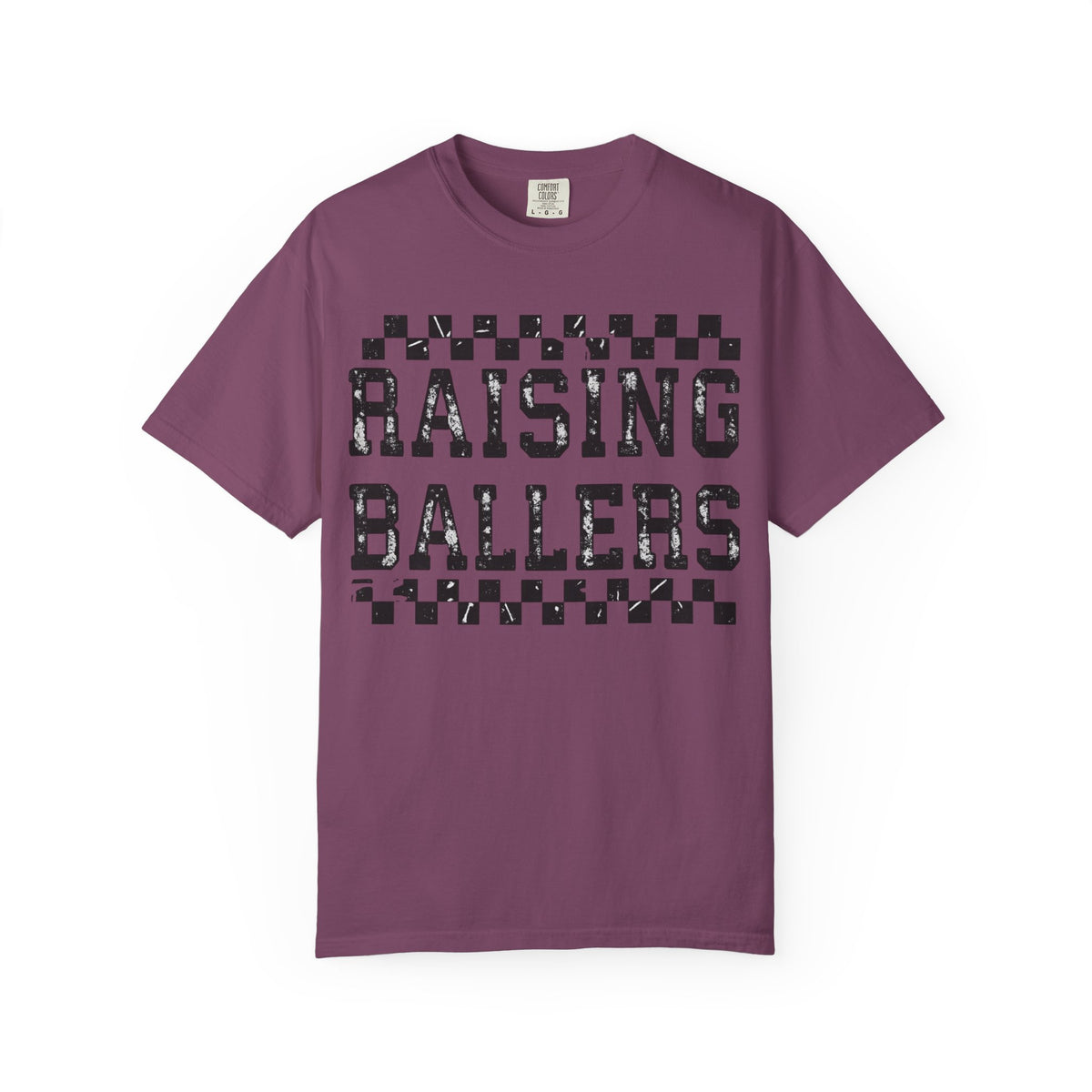 Raising Ballers T-Shirt — Vintage Checkerboard Kids Basketball Parent Tee