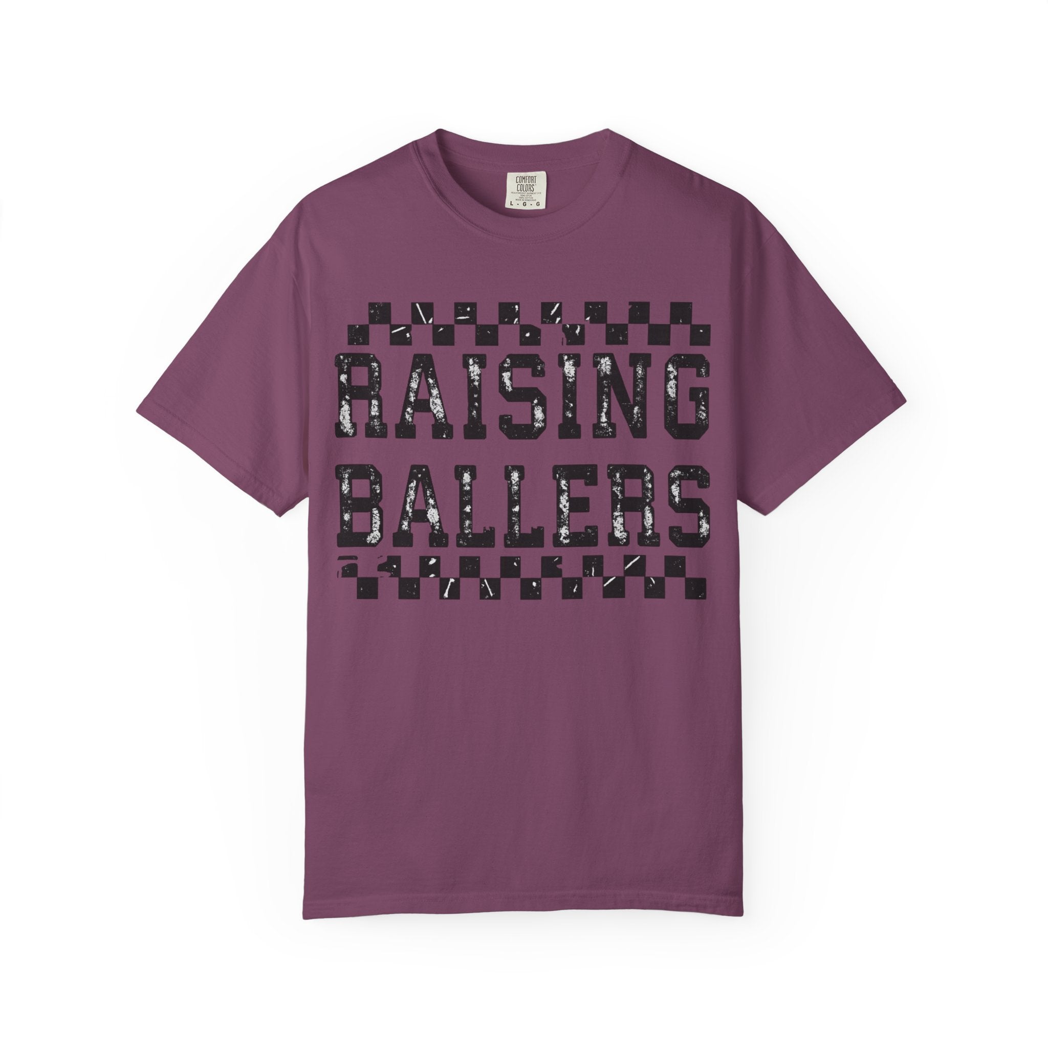 Raising Ballers T-Shirt — Vintage Checkerboard Kids Basketball Parent Tee