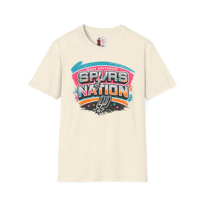 San Antonio Spurs Nation T-Shirt — Retro Brushstroke NBA Fan Tee