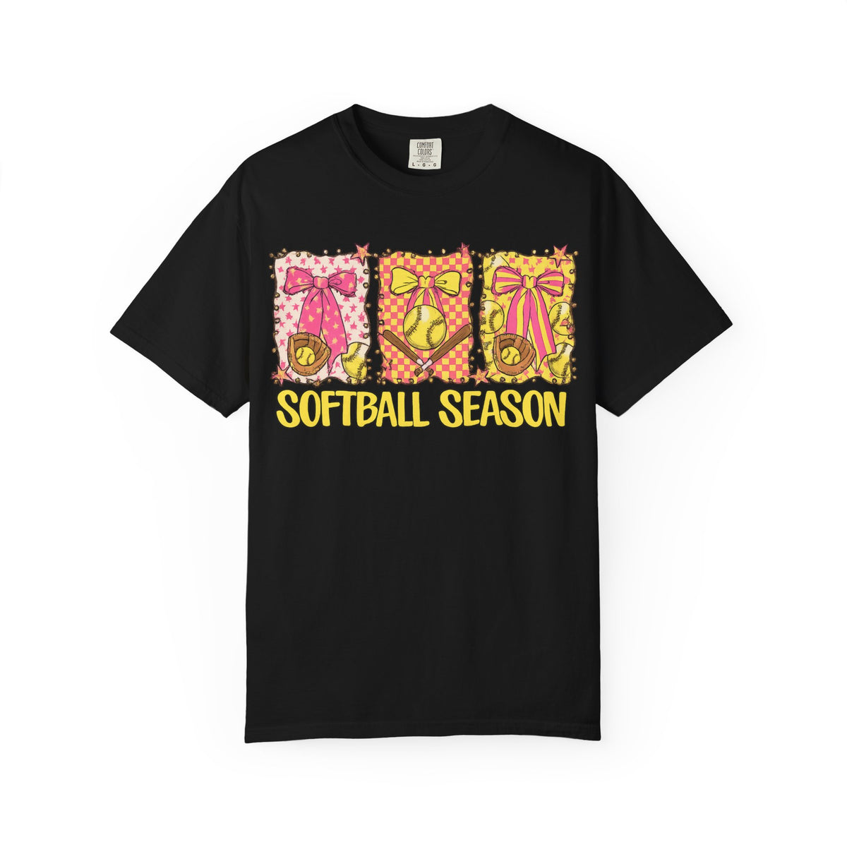 Softball Season T-Shirt — Cute Bow & Ball Graphic Tee