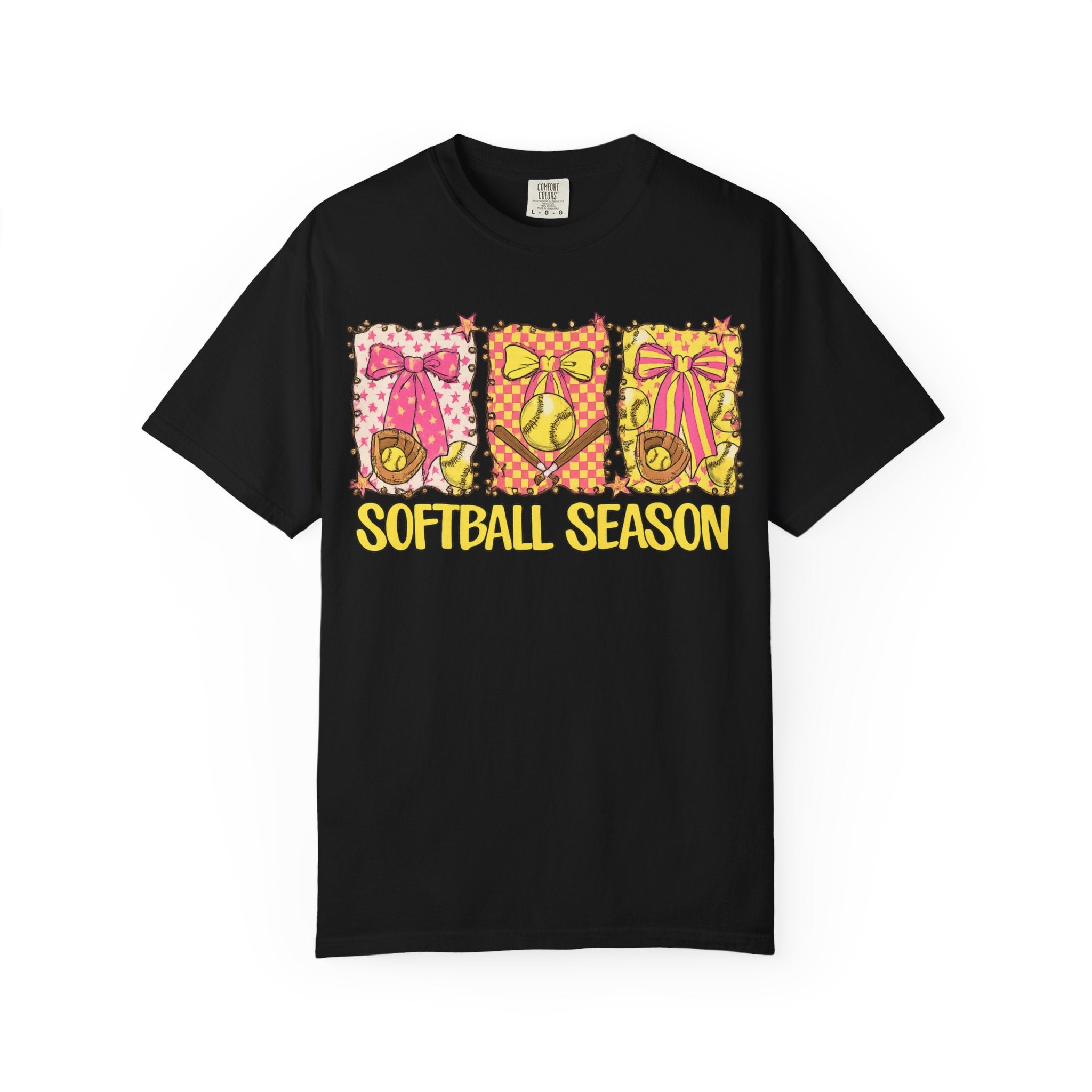 Softball Season T-Shirt — Cute Bow & Ball Graphic Tee