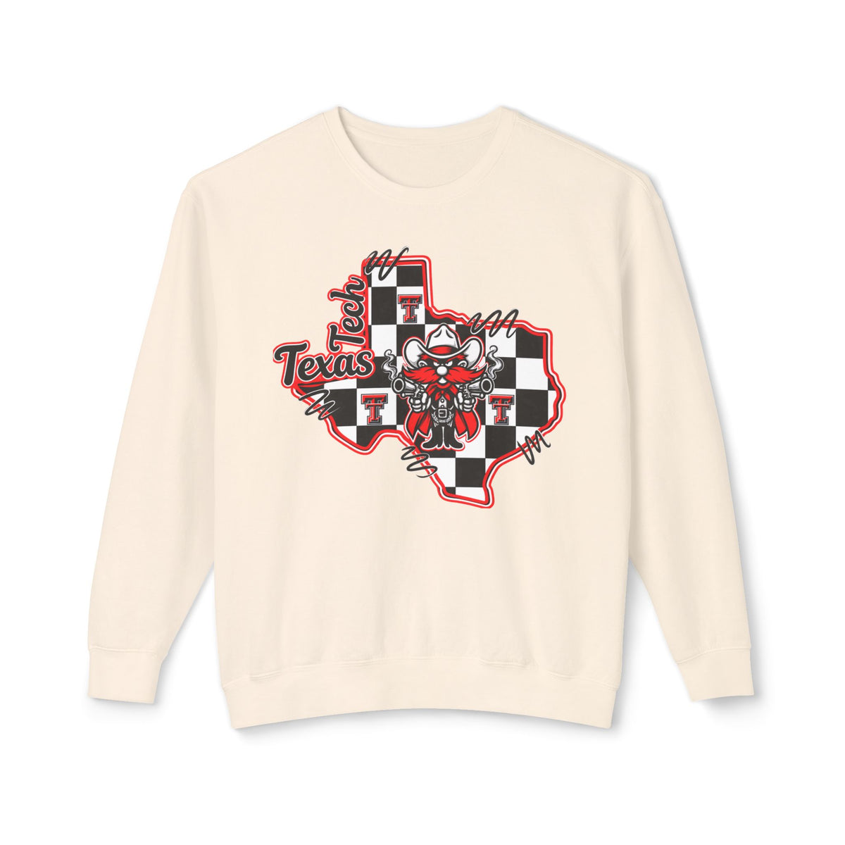 Texas Checkerboard Cowboy Crewneck Sweatshirt