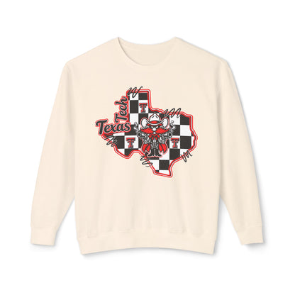 Texas Checkerboard Cowboy Crewneck Sweatshirt