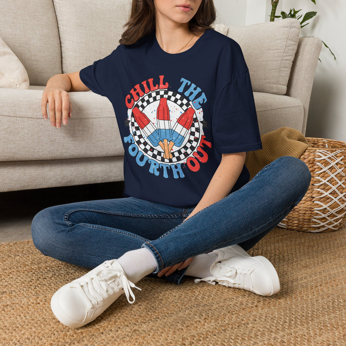 Chill the Fourth Out T‑Shirt — Retro Patriotic Firecracker Graphic Tee