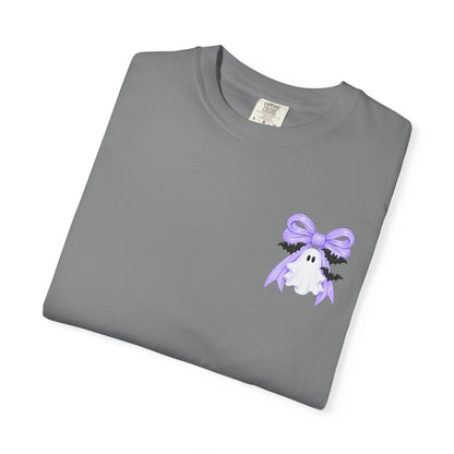 Spooky Season T-Shirt — Cute Purple Bow Ghosts Halloween Tee