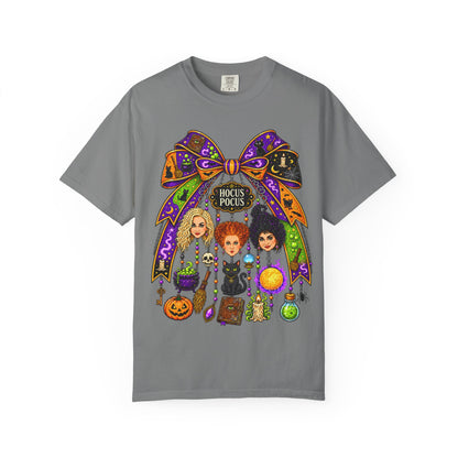 Hocus Pocus Witch Sisters T-Shirt — Halloween Bow Graphic Tee