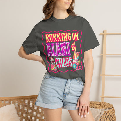 T-Shirt — "Running on Alani & Chaos" Graphic Tee