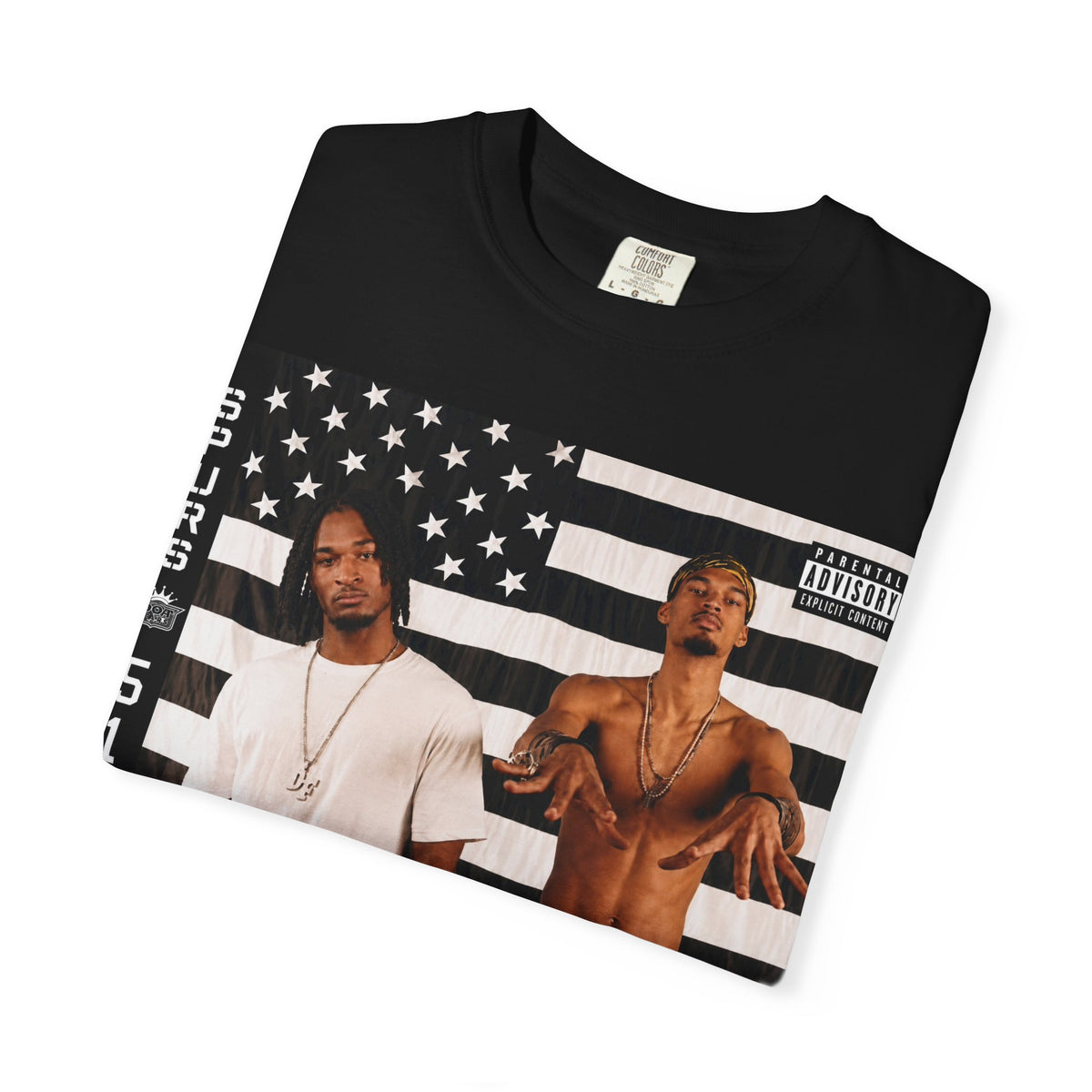 Graphic Photo Tee — Vintage Flag Portrait
