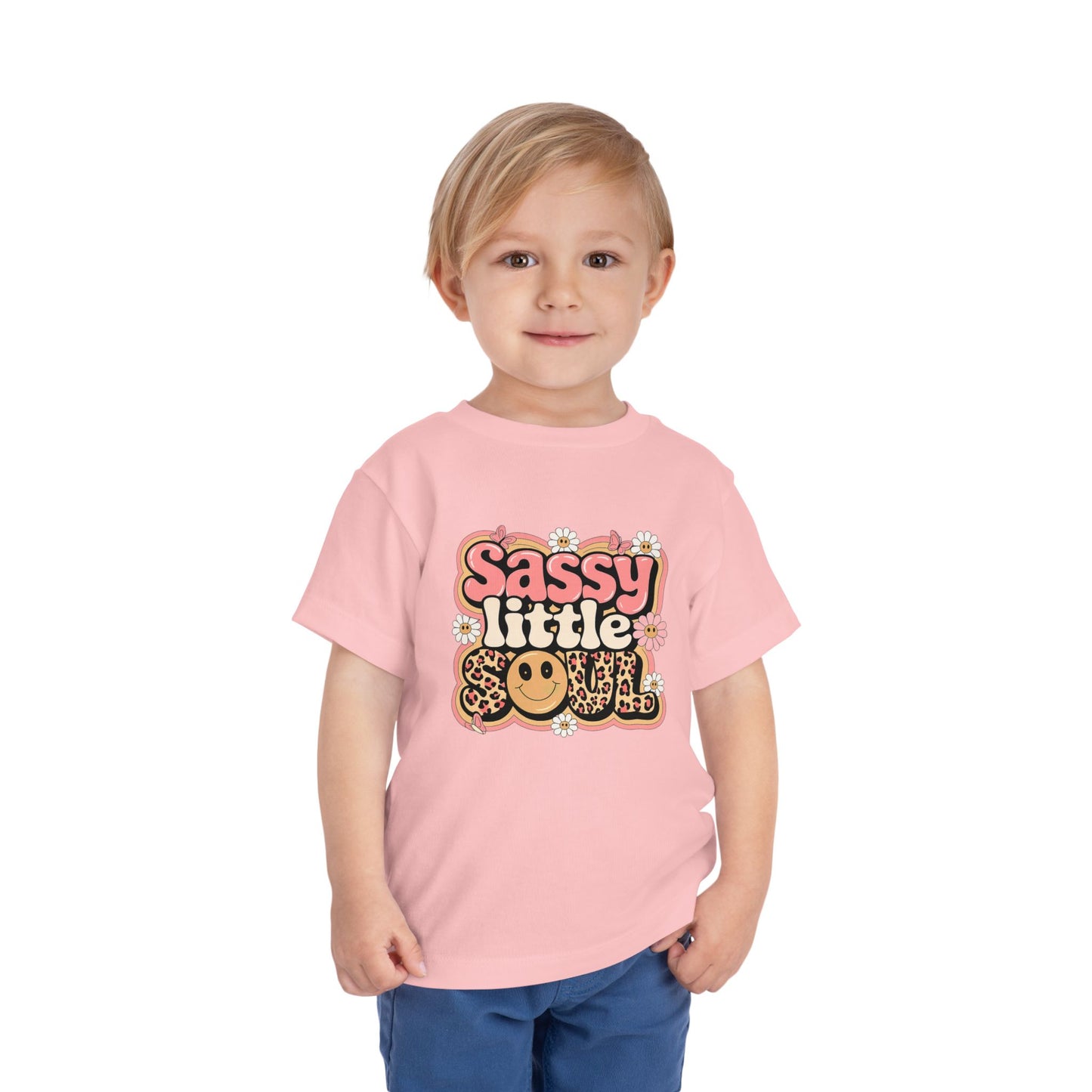 Toddler Tee — "Sassy Little Soul" Retro Flower Power Graphic
