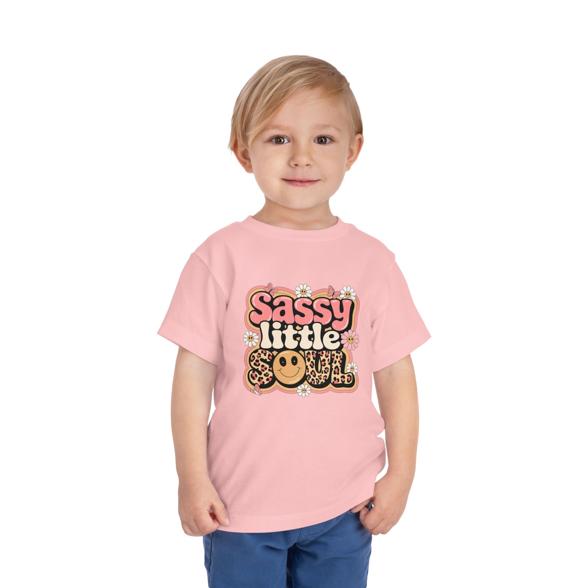Toddler Tee — "Sassy Little Soul" Retro Flower Power Graphic
