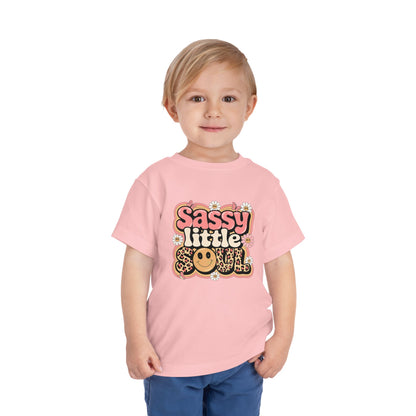 Toddler Tee — "Sassy Little Soul" Retro Flower Power Graphic