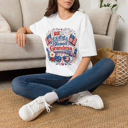 Red White & Blessed Grandma T-Shirt — Patriotic 4th of July Gift
