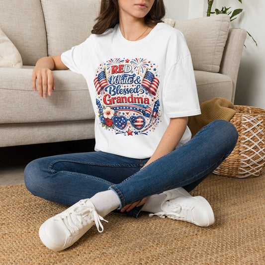 Red White & Blessed Grandma T-Shirt — Patriotic 4th of July Gift