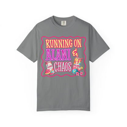 T-Shirt — "Running on Alani & Chaos" Graphic Tee