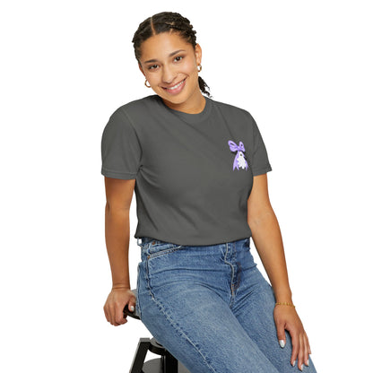 Spooky Season T-Shirt — Cute Purple Bow Ghosts Halloween Tee