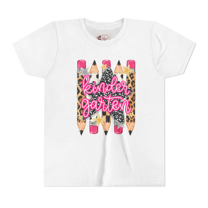 Kindergarten Leopard Pencil Youth T-Shirt