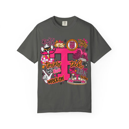 Texas Tech Collage T-Shirt — Red Raiders Icons & 'Wreck ’Em' Graphic