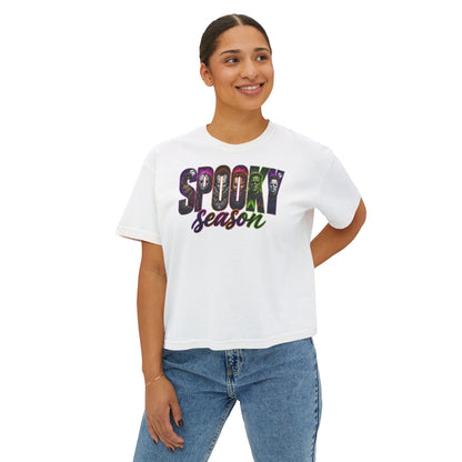 Spooky Season Boxy Tee – Halloween Graphic Women's Shirt