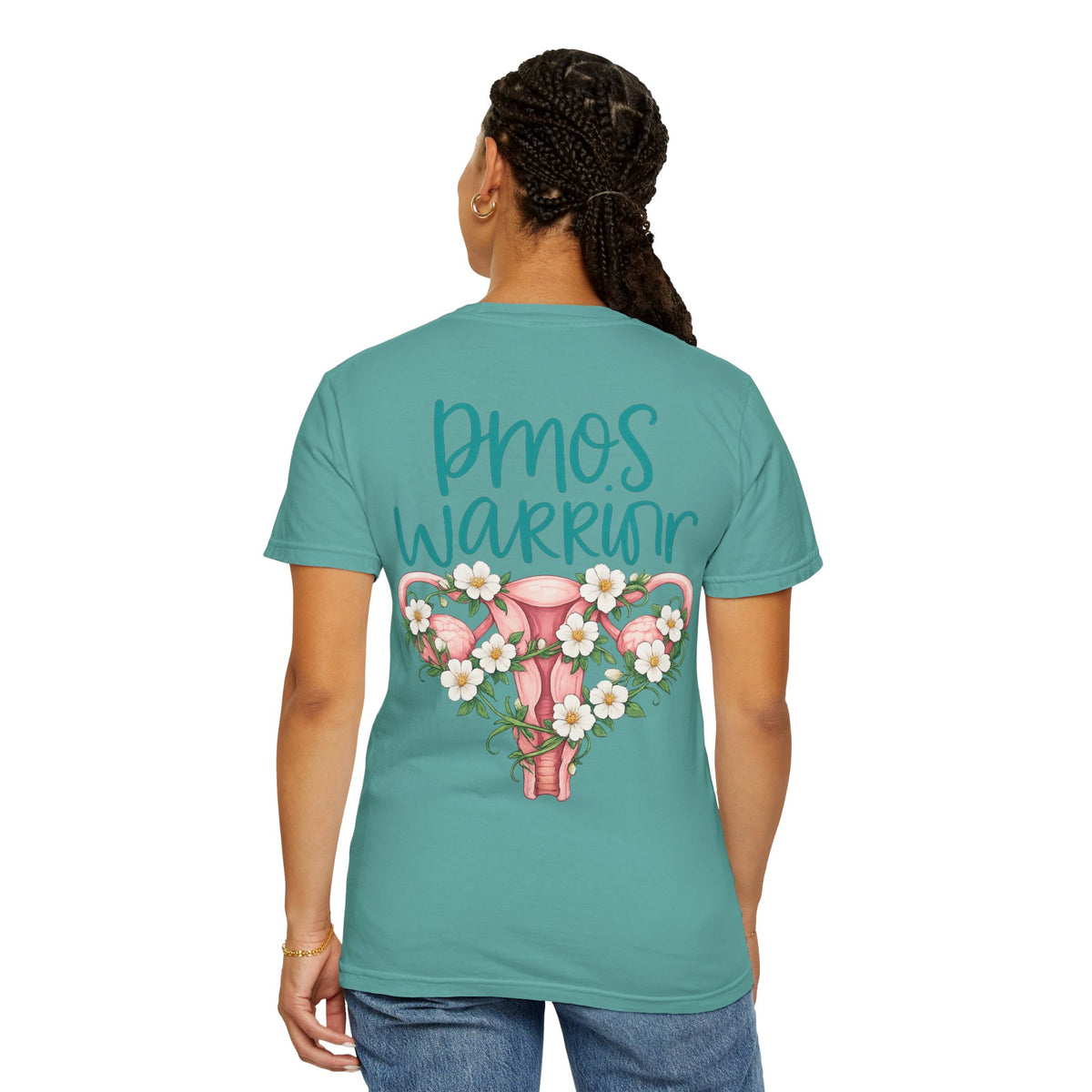 T-Shirt — PMOS Warrior Floral Uterus Support Tee
