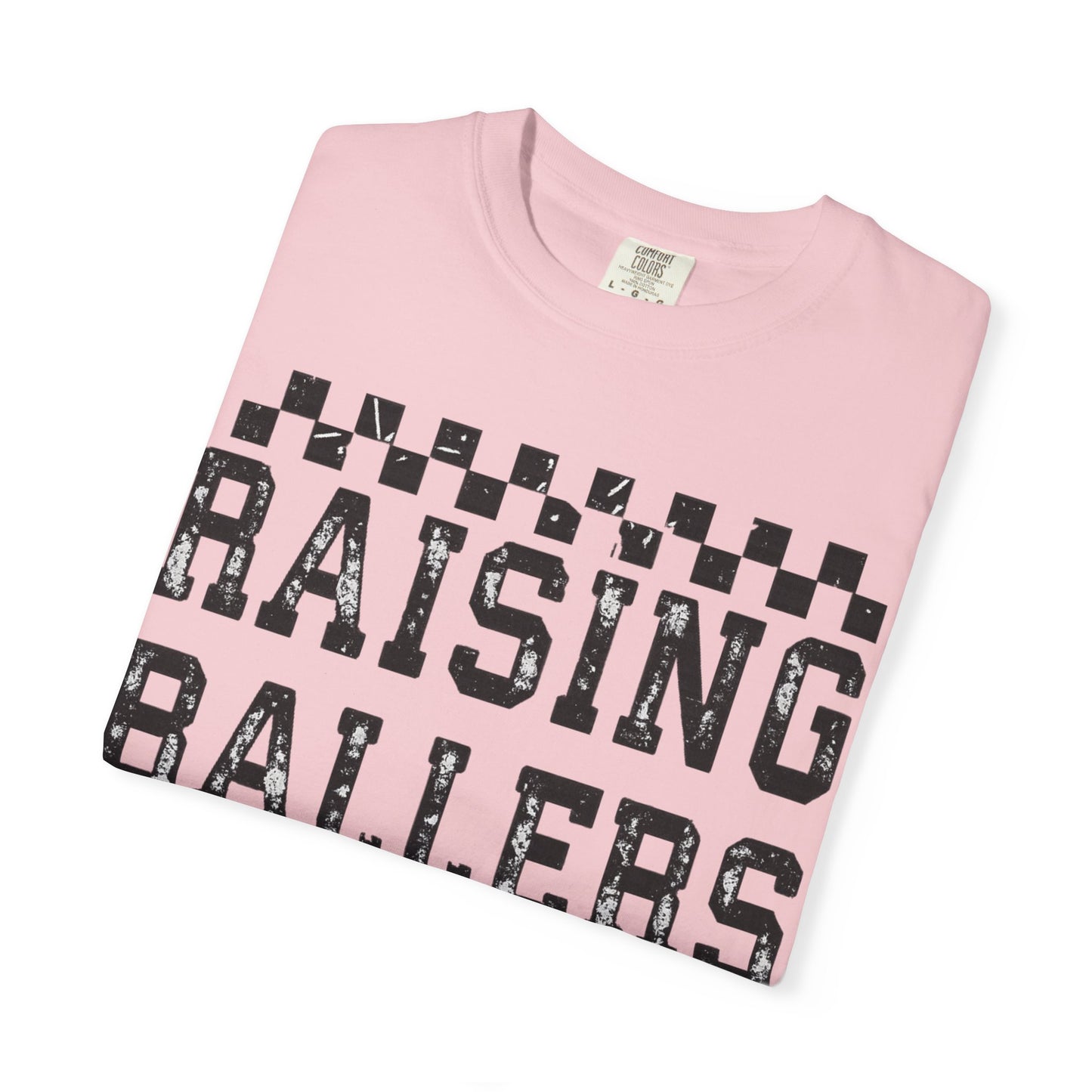 Raising Ballers T-Shirt — Vintage Checkerboard Kids Basketball Parent Tee