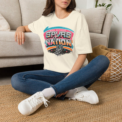San Antonio Spurs Nation T-Shirt — Retro Brushstroke NBA Fan Tee