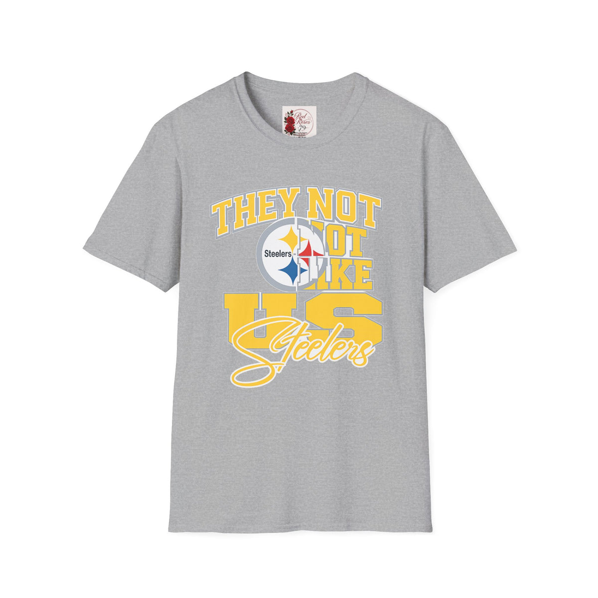 They Not Like Us Steelers T-Shirt — Vintage Yellow NFL Fan Tee