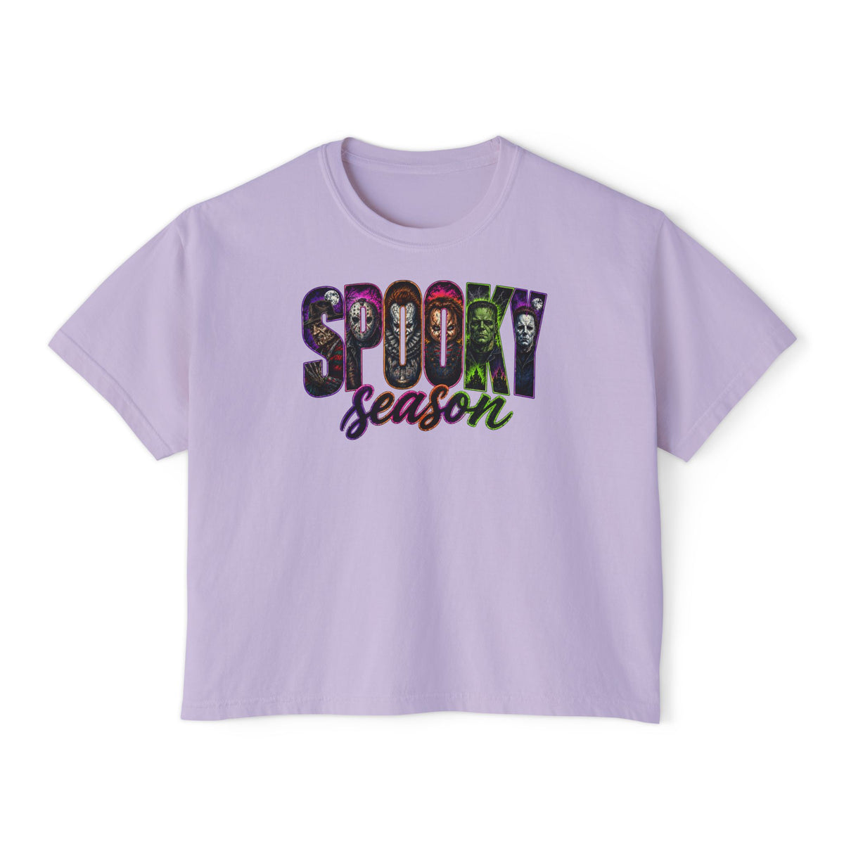 Spooky Season Boxy Tee – Halloween Graphic Women's Shirt