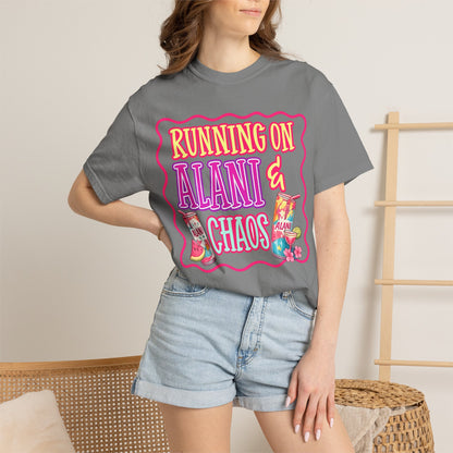 T-Shirt — "Running on Alani & Chaos" Graphic Tee