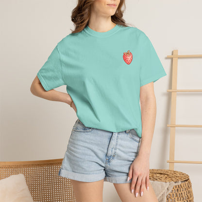 Strawberry Faith T-Shirt — "By Their Fruit You Will Know Them" (Matthew 7:16)