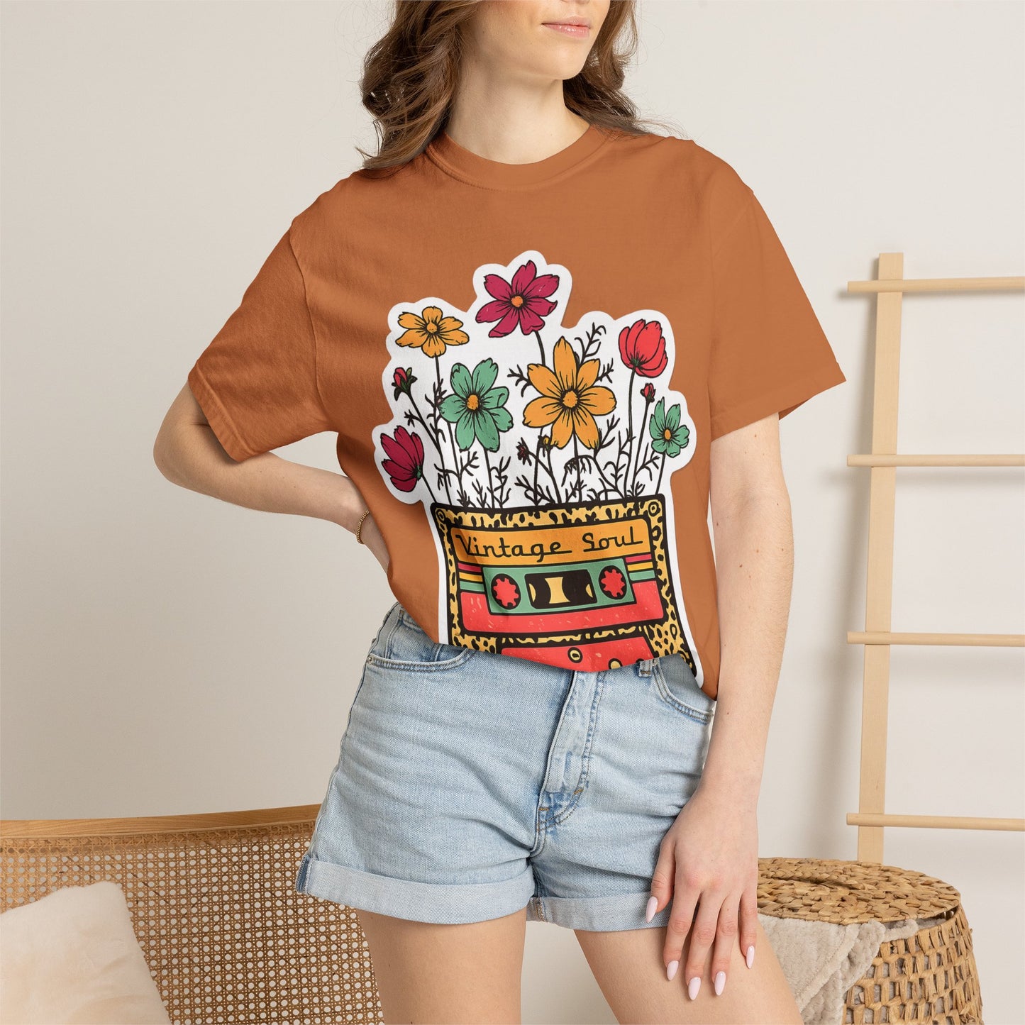 Vintage Soul Cassette Floral T-Shirt