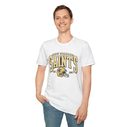 New Orleans Saints Football T-Shirt — Vintage Team Logo Tee