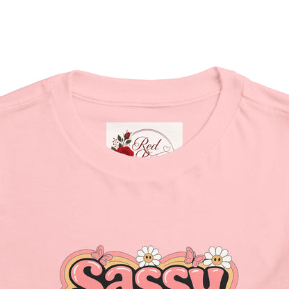 Toddler Tee — "Sassy Little Soul" Retro Flower Power Graphic