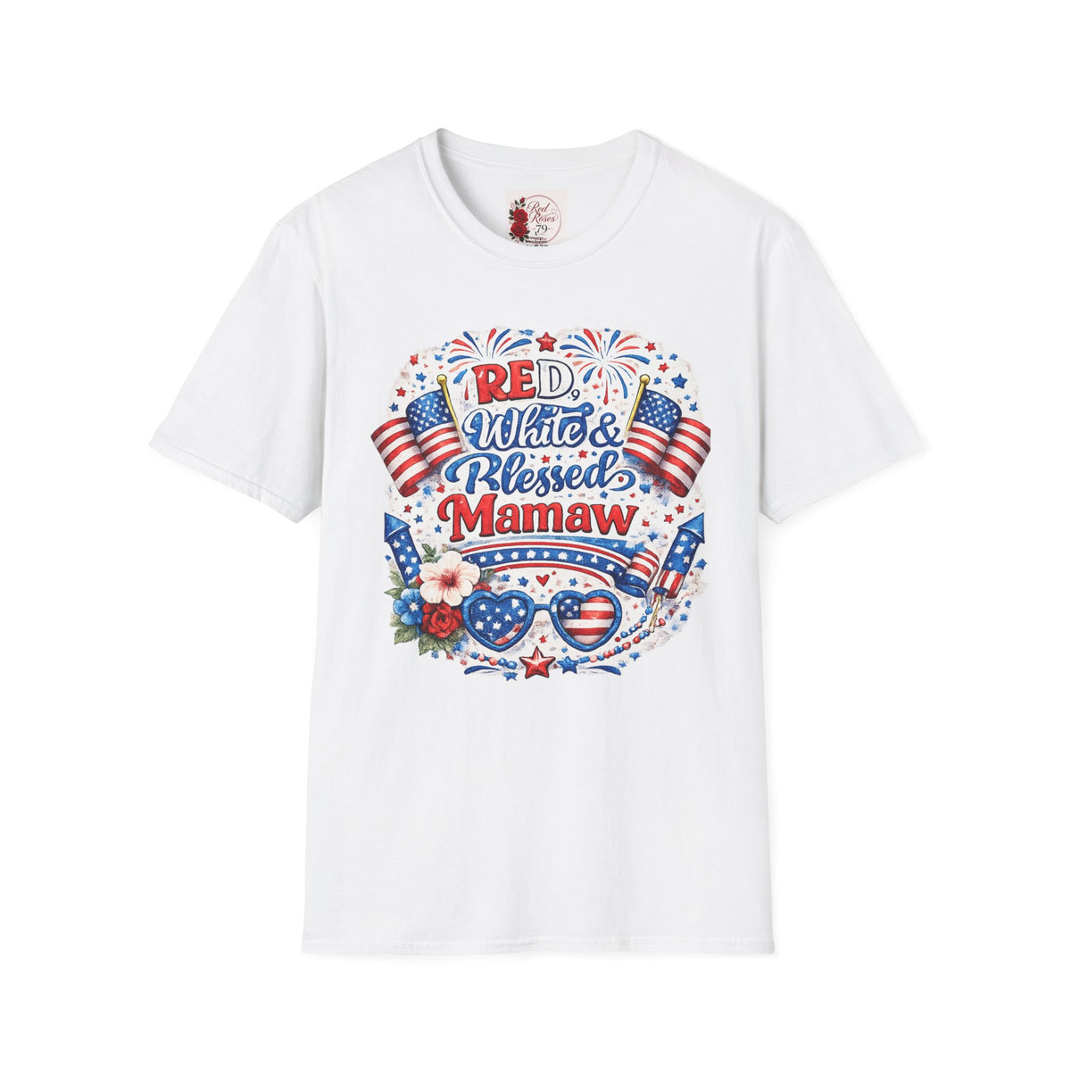 Red, White & Blessed Mamaw T-Shirt — Patriotic Grandma Tee