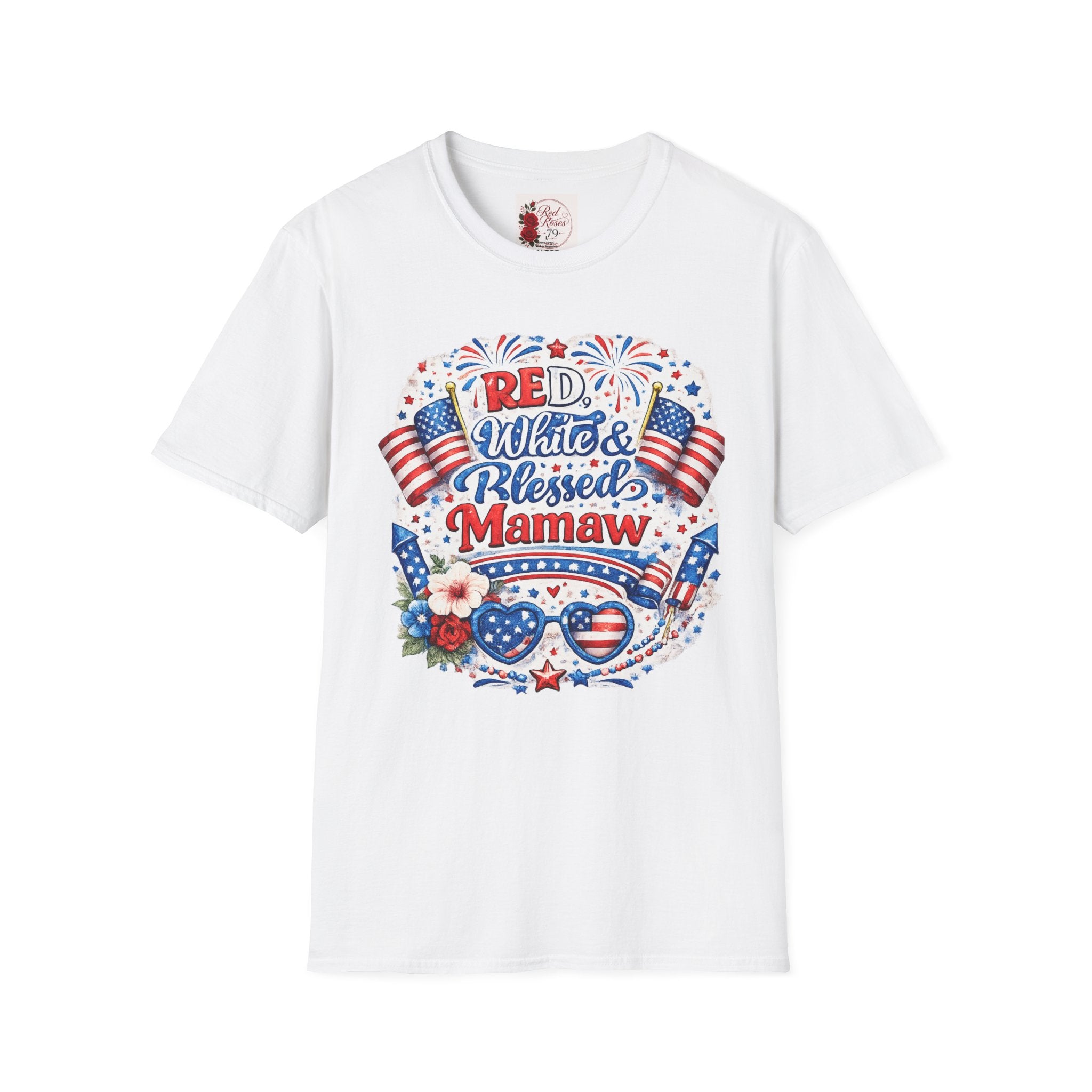 Red, White & Blessed Mamaw T-Shirt — Patriotic Grandma Tee