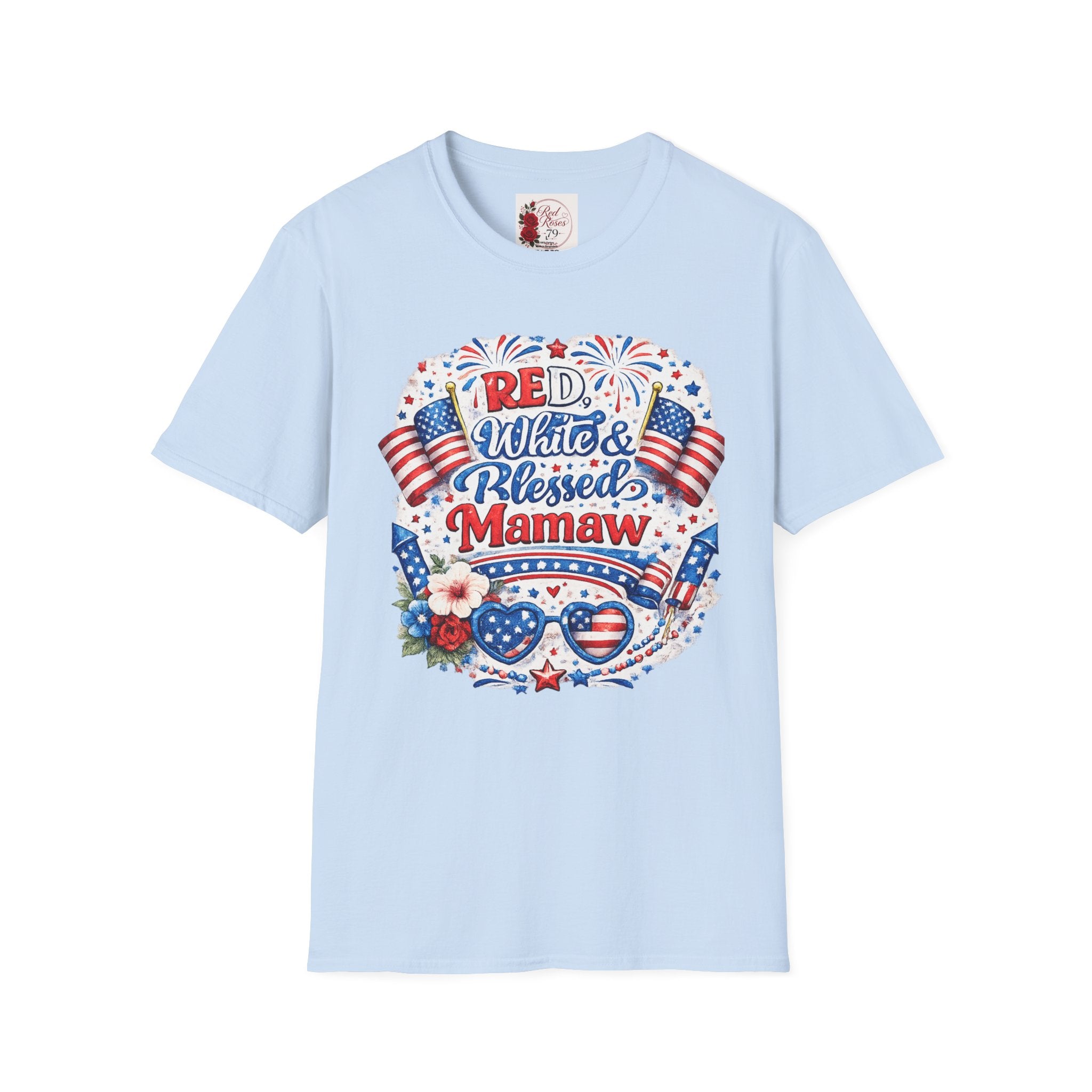 Red, White & Blessed Mamaw T-Shirt — Patriotic Grandma Tee