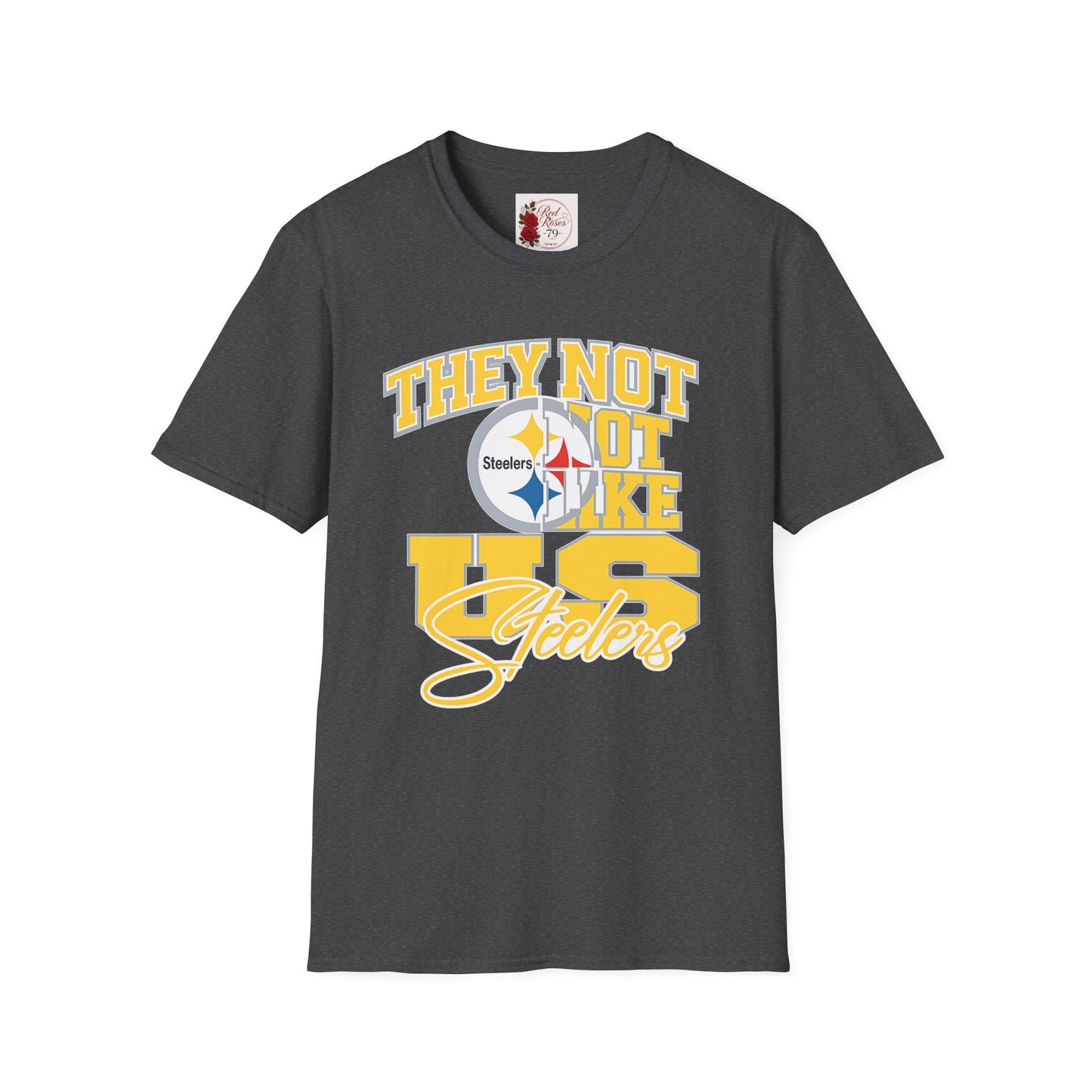 They Not Like Us Steelers T-Shirt — Vintage Yellow NFL Fan Tee