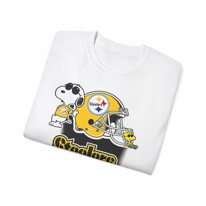 Steelers Snoopy Football Tee — Vintage Peanuts Helmet Tee