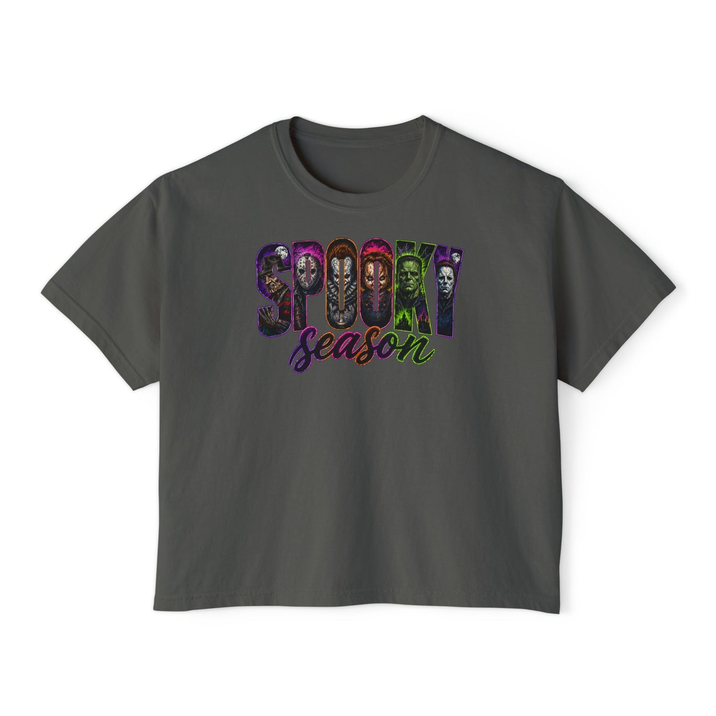 Spooky Season Boxy Tee – Halloween Graphic Women's Shirt