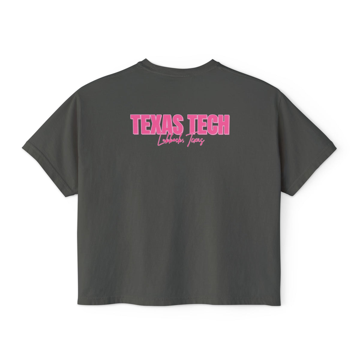 Texas Tech Lubbock Pink State Map Women's Boxy Tee