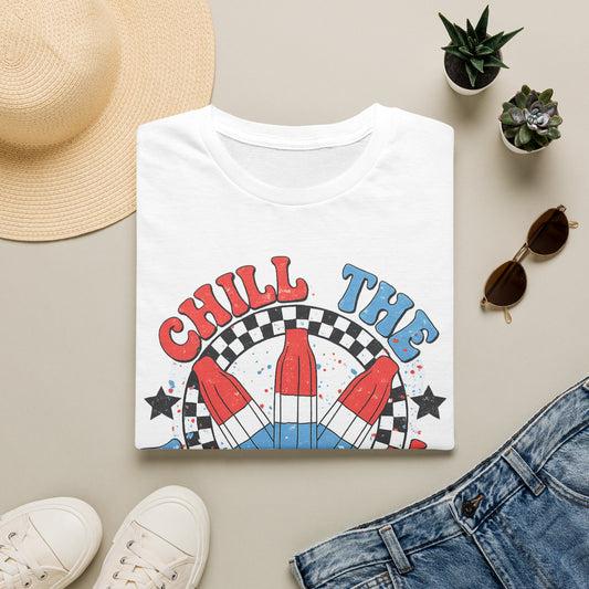 Chill the Fourth Out T‑Shirt — Retro Patriotic Firecracker Graphic Tee