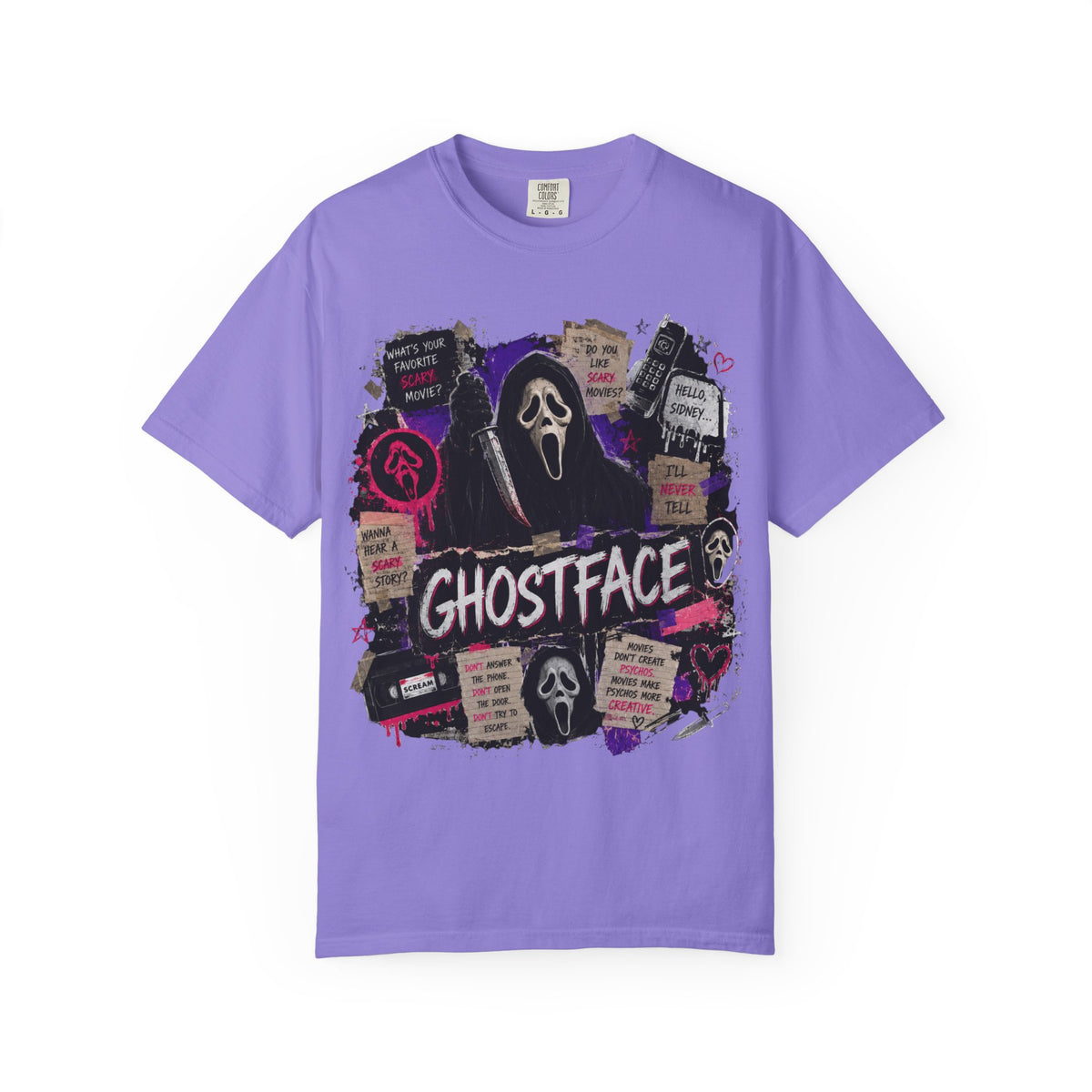 Ghostface Graphic T-Shirt — Horror Movie Scream Mask Tee