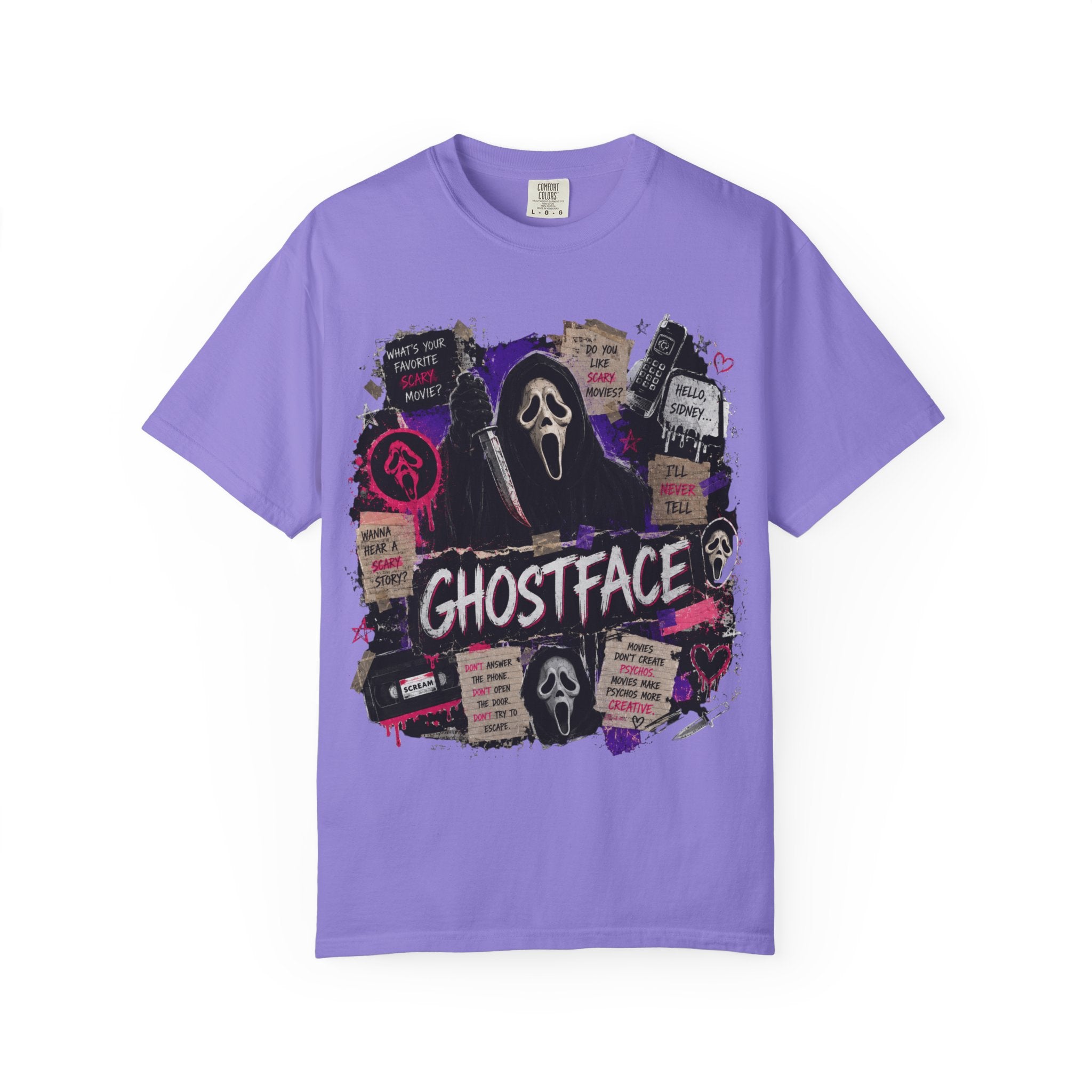 Ghostface Graphic T-Shirt — Horror Movie Scream Mask Tee
