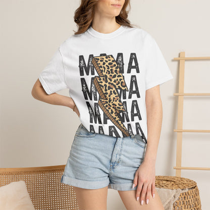 Mama Leopard Lightning Bolt T-Shirt