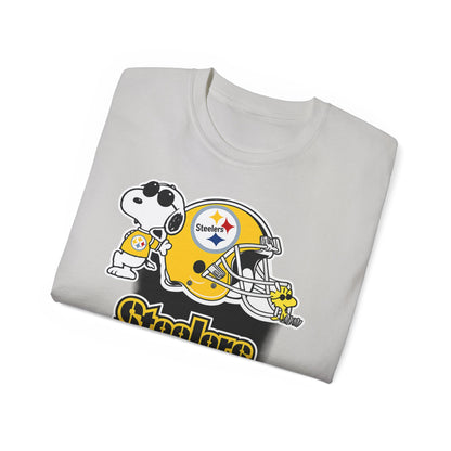 Steelers Snoopy Football Tee — Vintage Peanuts Helmet Tee