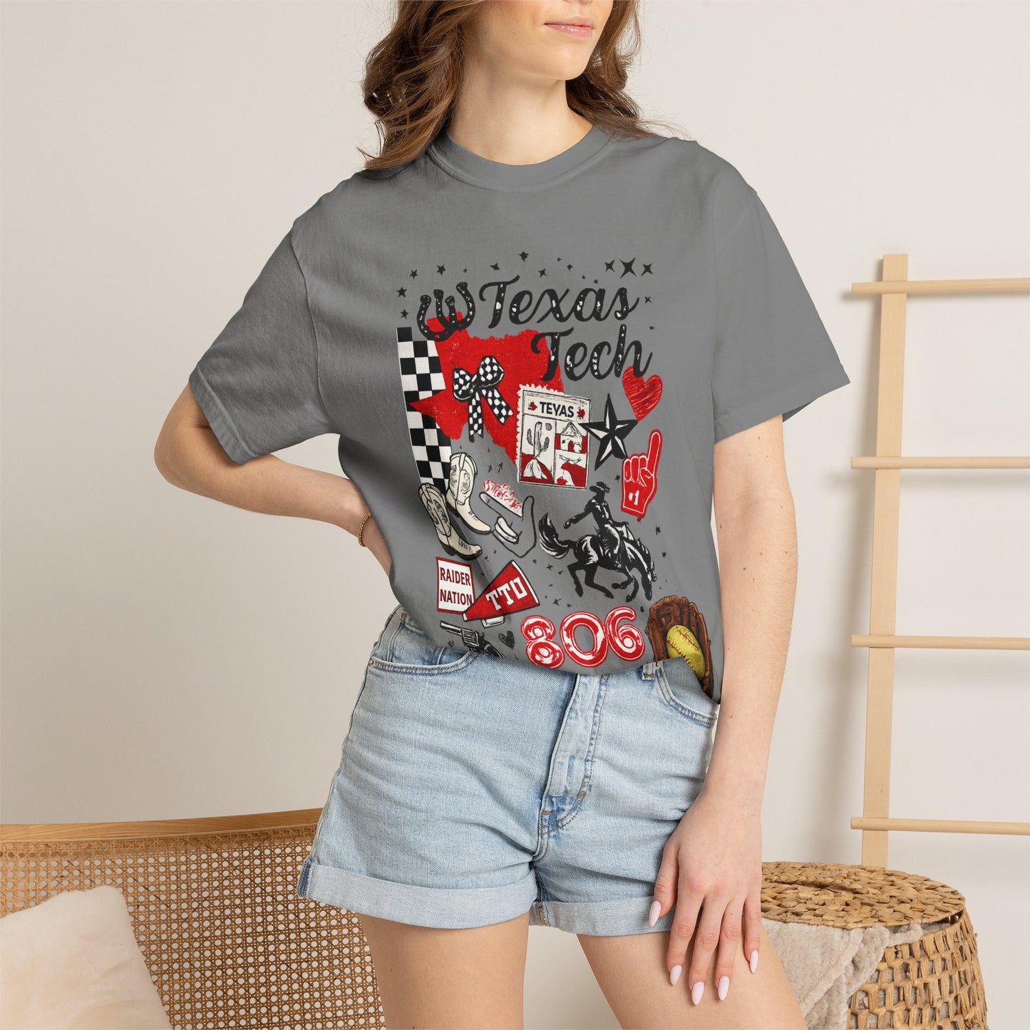 Texas Tech Collage T-Shirt — 806 Raider Nation Graphic Tee